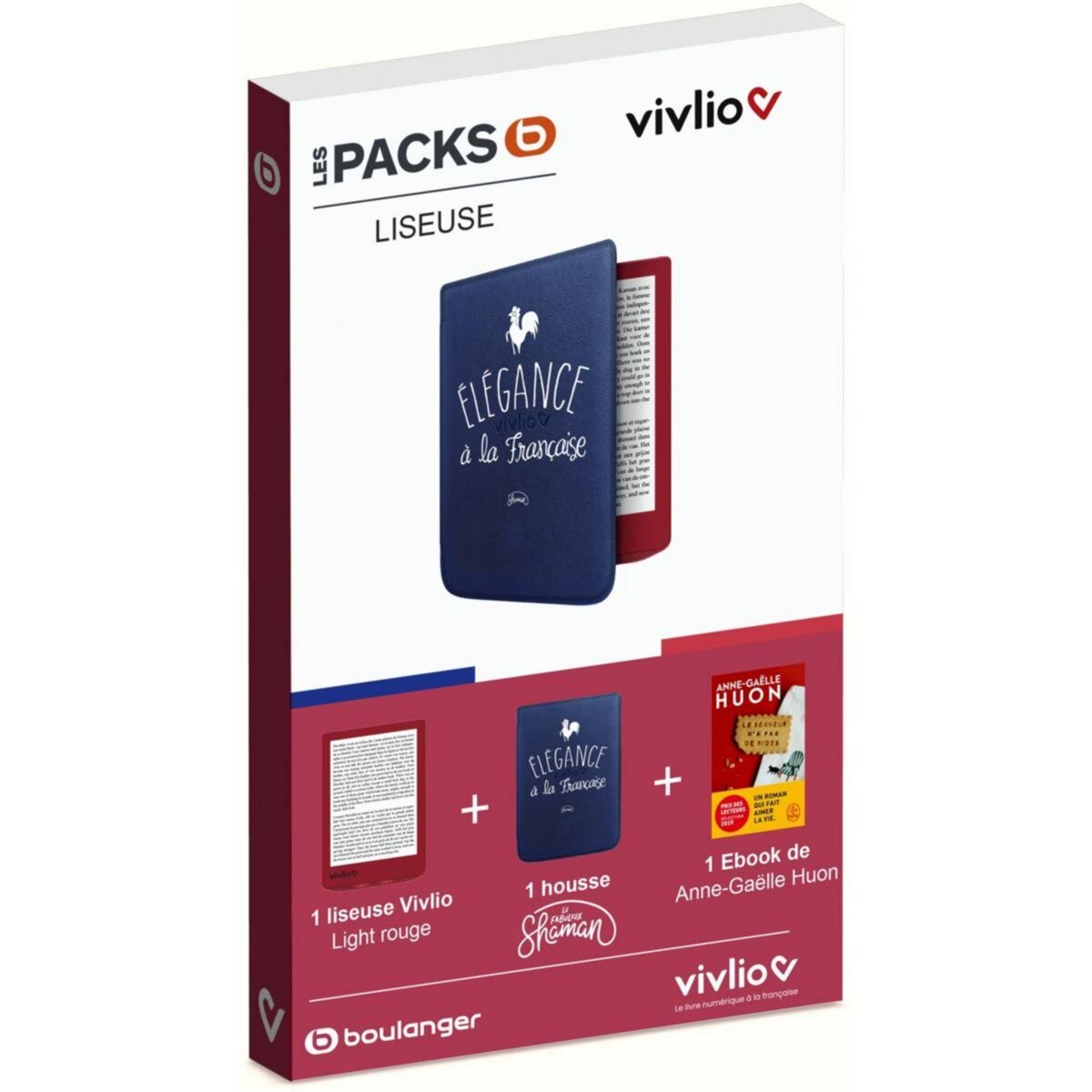 VIVLIO Liseuse eBook Liseuse Light - Coffret 3 en 1 Pack B pas cher 