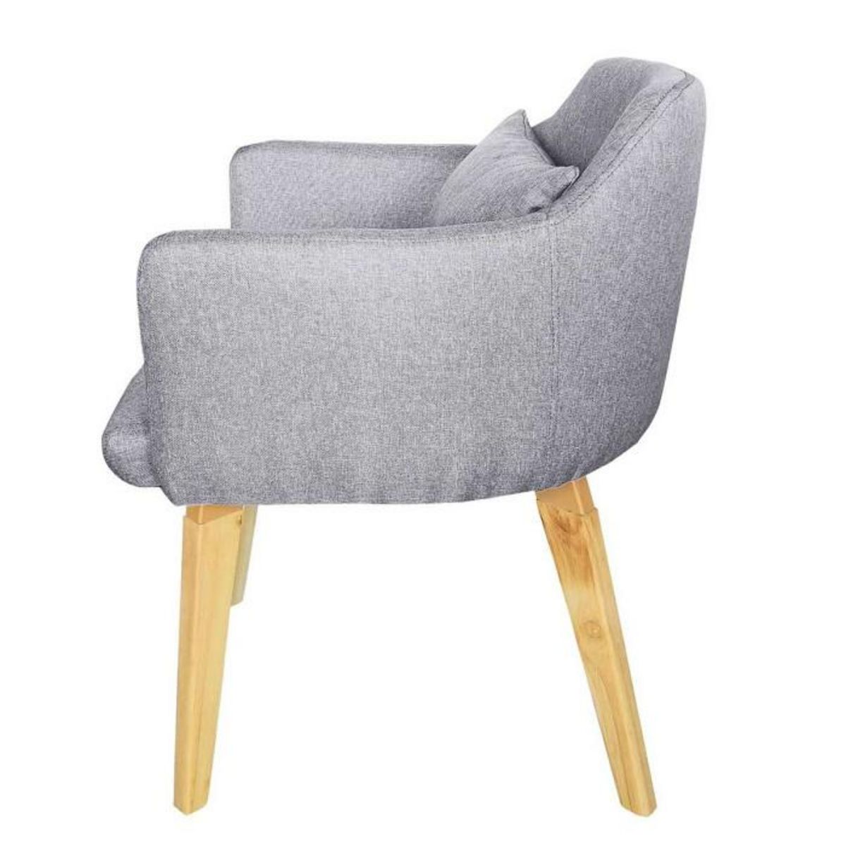 Paris Prix Fauteuil Scandinave en Tissu  Nari  70cm Gris Clair