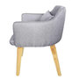 Voir la diapositive 3 : Paris Prix Fauteuil Scandinave en Tissu  Nari  70cm Gris Clair