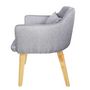 Voir la diapositive 3 : Paris Prix Fauteuil Scandinave en Tissu  Nari  70cm Gris Clair