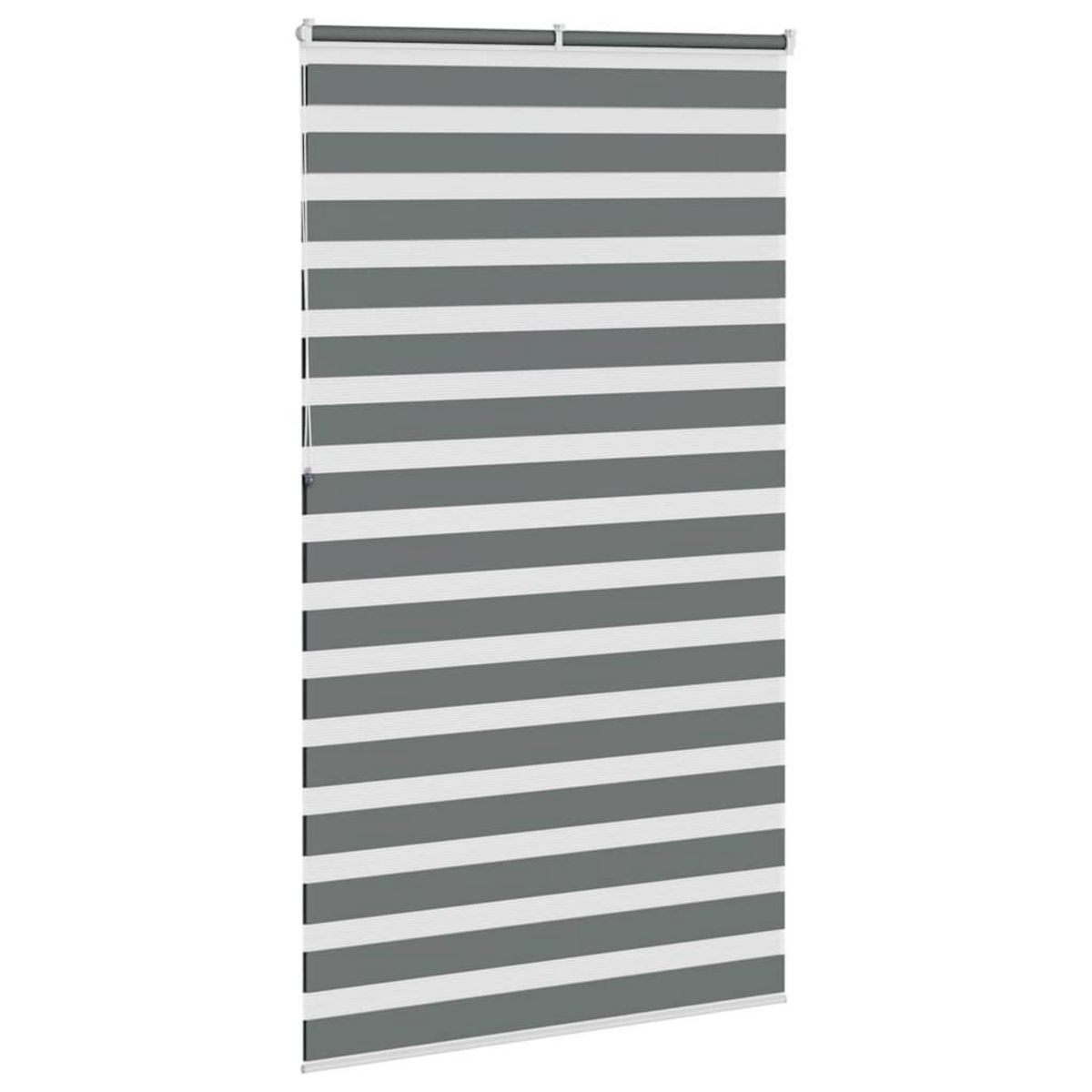 VIDAXL Store zebre gris fonce largeur du tissu 125,9 cm polyester