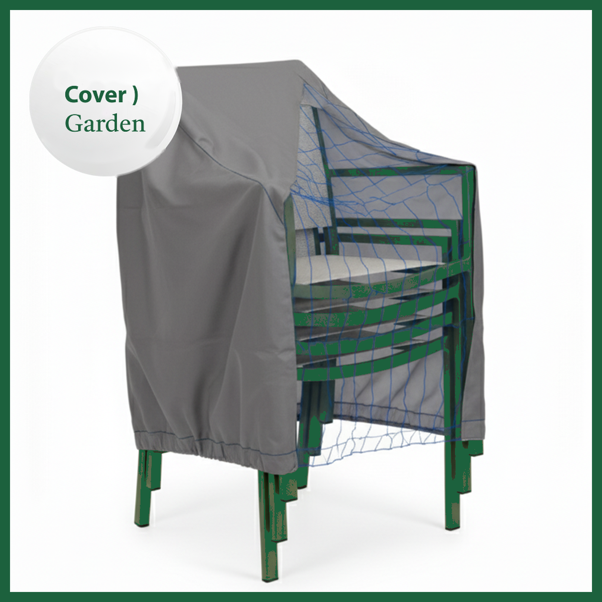 Voir la diapositive 4 : Jardiline Housse CHAISES EMPILEES - 66 x 66 x 110/80 cm - Cover Garden