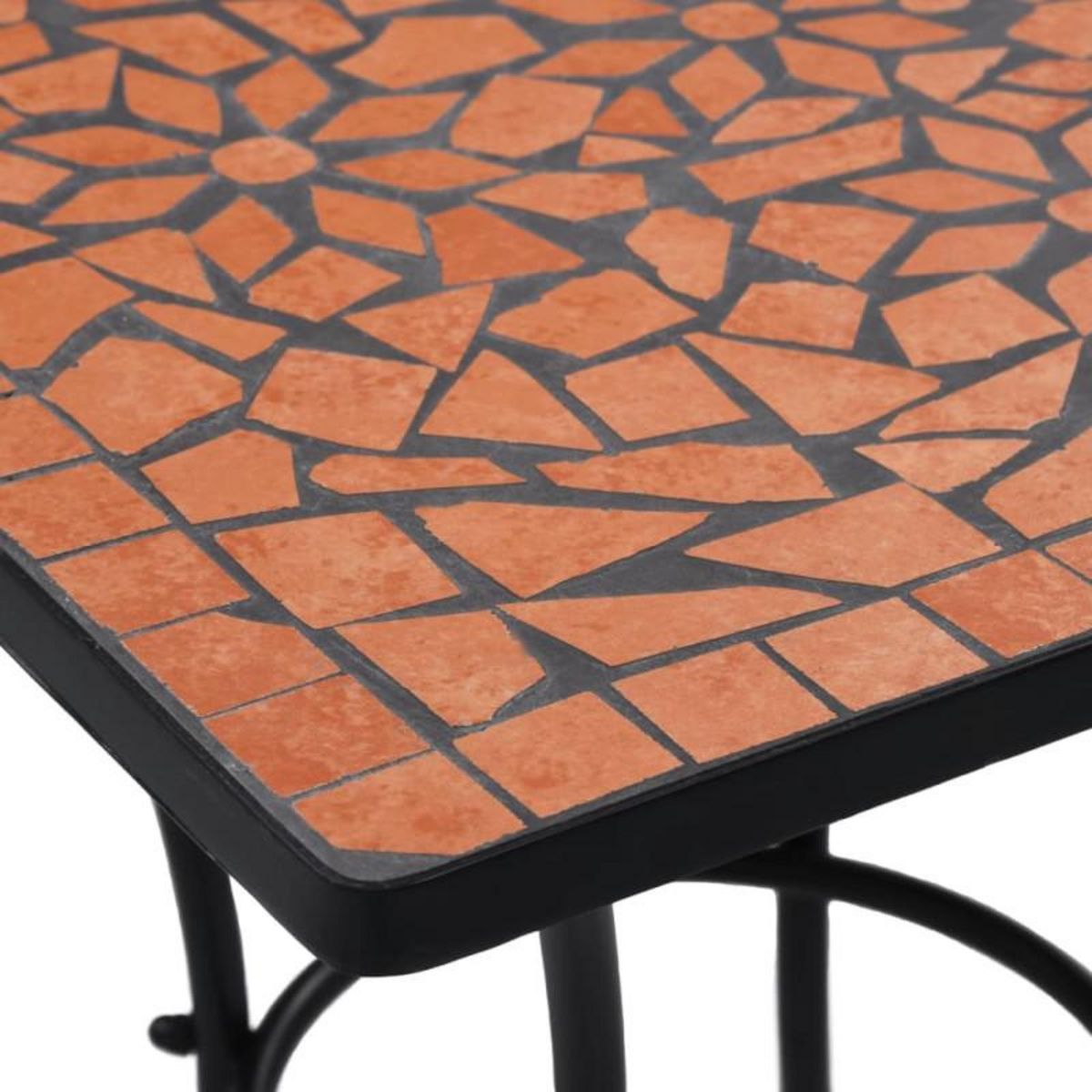 VIDAXL Table de bistro mosaïque Terre cuite 60 cm Céramique