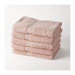 Today TODAY Essential - Lot de 5 draps de bain 70x130 cm 100% Coton coloris rose