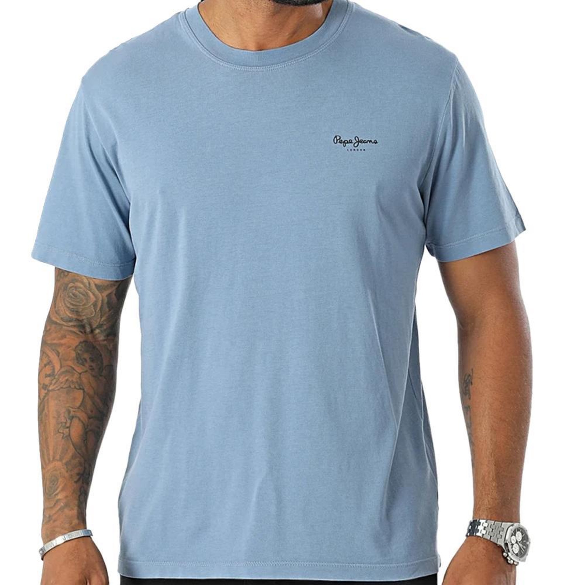 Pepe Jeans T-shirt Bleu Clair Homme Pepe Jeans Jacko. Coloris disponibles : Bleu