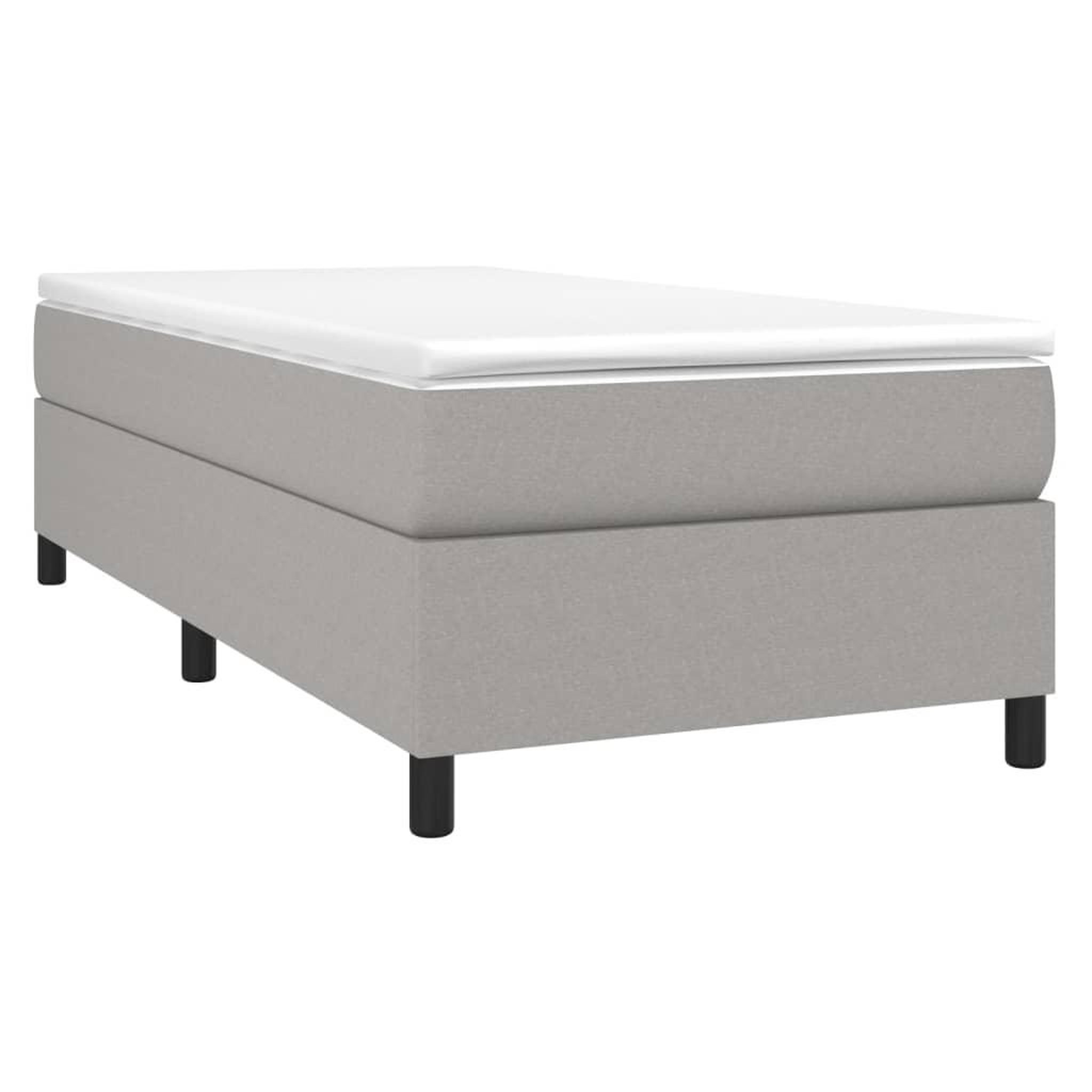 Voir la diapositive 3 : VIDAXL Cadre de lit sans matelas gris clair 80x200 cm tissu