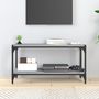 Voir la diapositive 3 : VIDAXL Meuble TV Sonoma gris 80x33x41 cm Bois d'ingenierie et acier