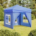 VIDAXL Tente de reception pliable avec parois Bleu 2x2 m