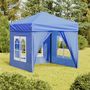 Voir la diapositive 1 : VIDAXL Tente de reception pliable avec parois Bleu 2x2 m
