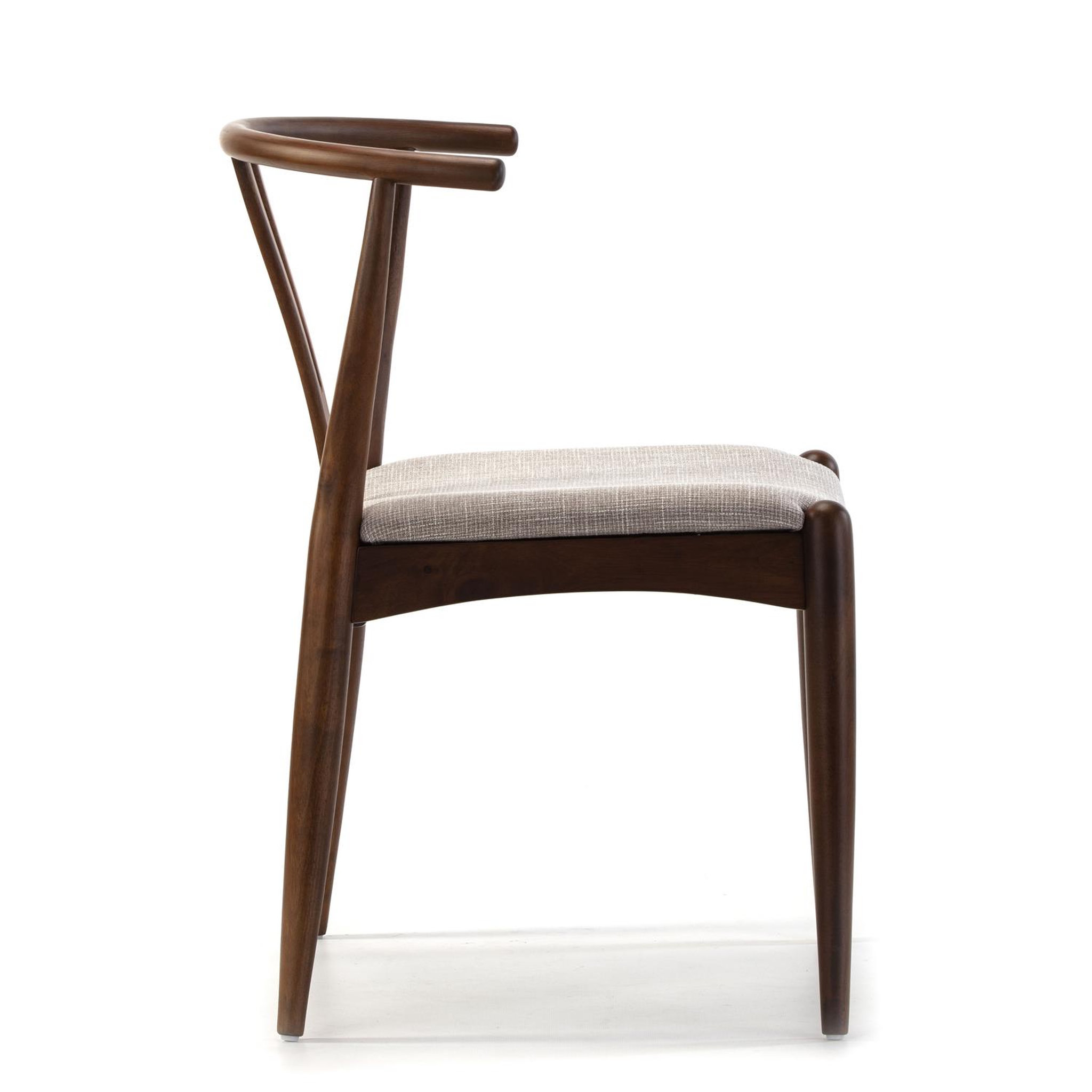 Voir la diapositive 3 : VS VENTA-STOCK Pack 2 chaises Rustic, Couleur Noyer, Bois Massif, 55 cm x 54,5 cm x 76 cm