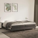 VIDAXL Sommier a lattes de lit et matelas Gris fonce 200x200cm Velours