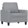 Voir la diapositive 2 : VIDAXL Fauteuil Gris clair 60 cm Tissu