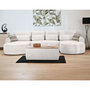 Voir la diapositive 6 : BEST MOBILIER Mahina - canapé panoramique en u 7 places - convertible avec coffre - en tissu bouclette
