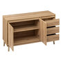 Voir la diapositive 4 : FIVE Buffet 2 portes et 3 tiroirs Liam en bois - Marron