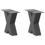 Voir la diapositive 1 : VIDAXL Pieds de table basse forme de X 2 pcs anthracite 30x(30-31) cm