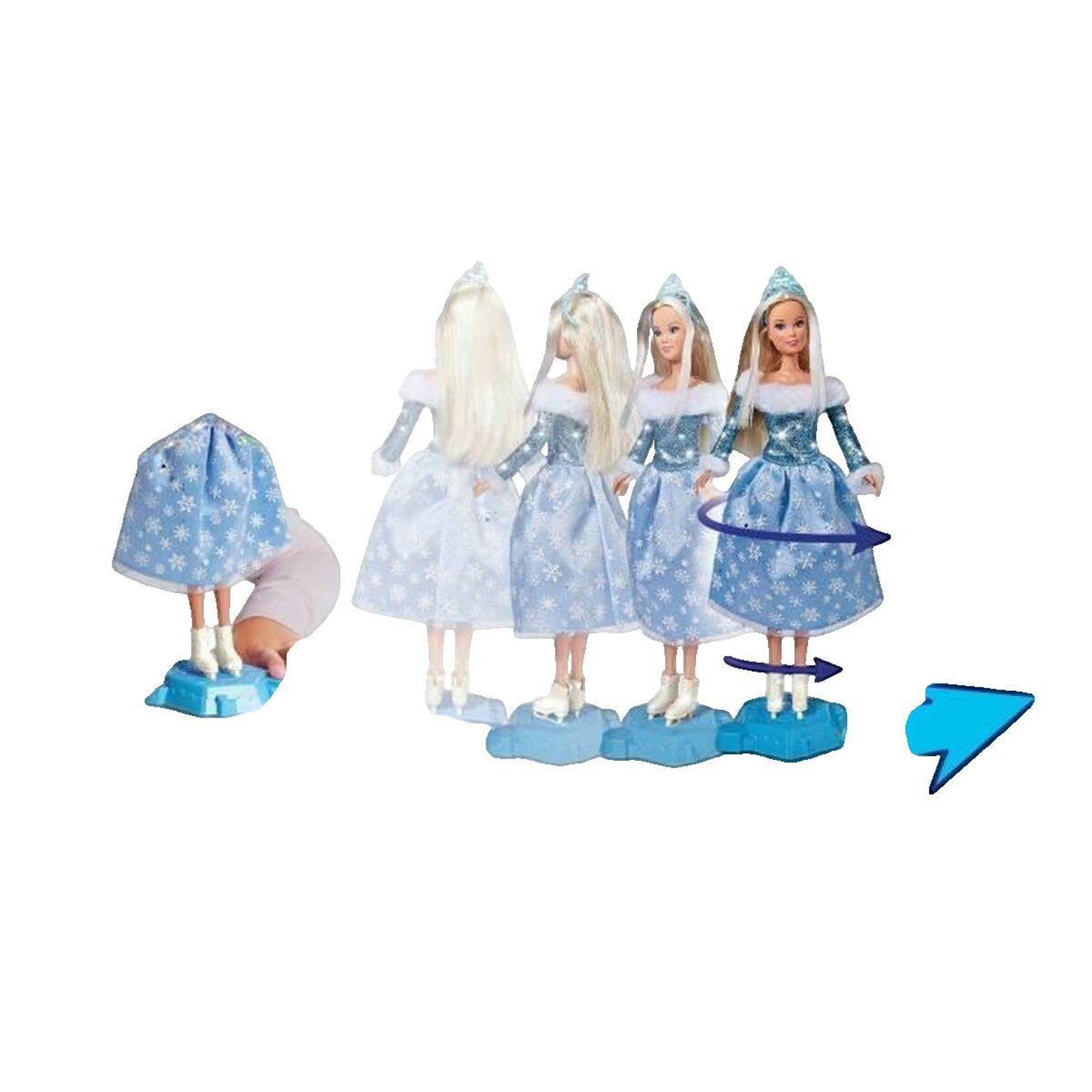 Voir la diapositive 2 : SILVERTORN Poupée Silvertorn Robe Bleue Scintillante