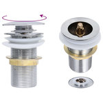 VIDAXL Drain a poussoir sans debordement Chrome 6,4x6,4x9,1 cm