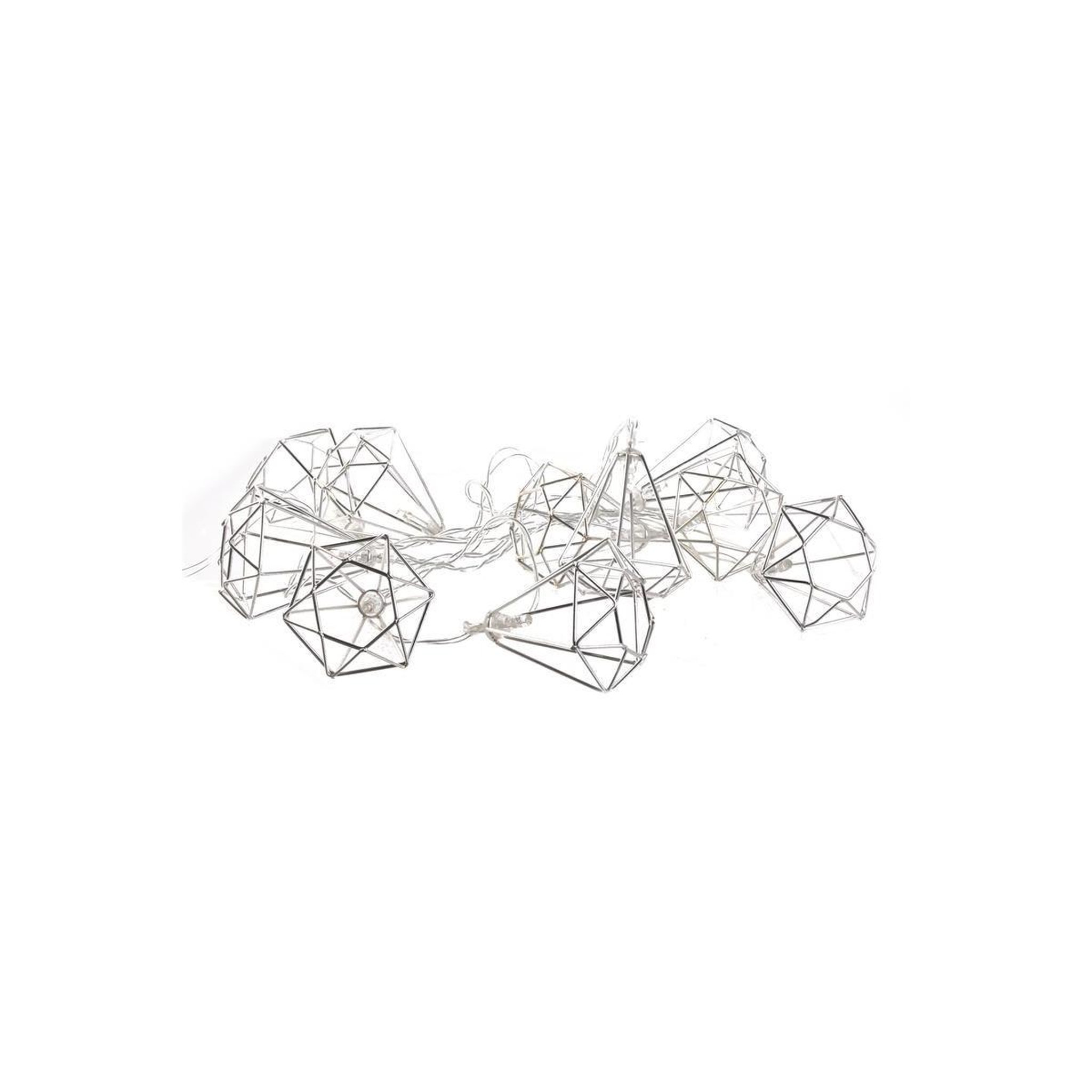 The Home Deco Factory Guirlande lumineuse led  10 diamants   175cm argent