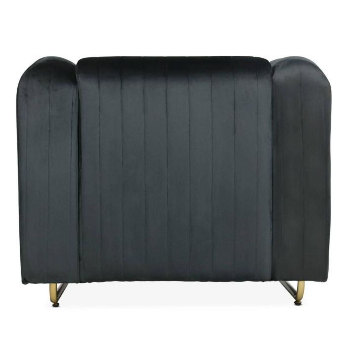 Paris Prix Fauteuil Art Déco en Velours  Wardde  93cm Noir