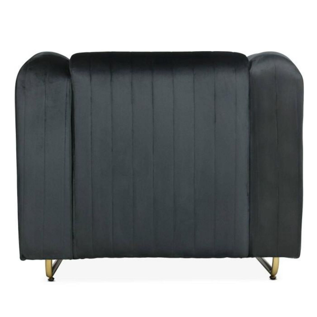 Paris Prix Fauteuil Art Déco en Velours  Wardde  93cm Noir