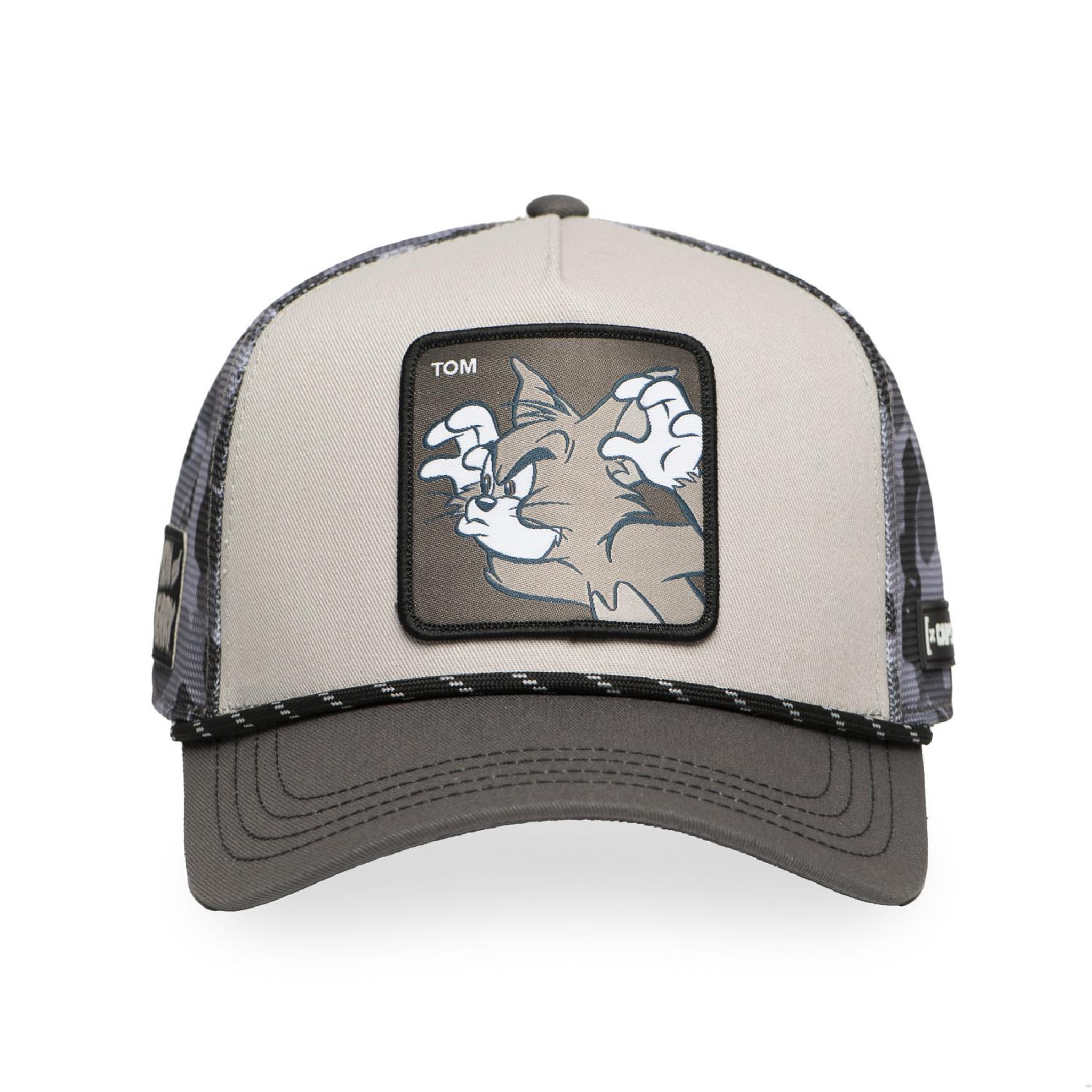 Voir la diapositive 2 : CAPSLAB Casquette trucker premium avec filet camou Tom & Jerry modèle Tom