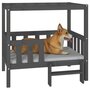 Voir la diapositive 4 : VIDAXL Lit pour chien Gris 95,5x73,5x90 cm Bois de pin solide