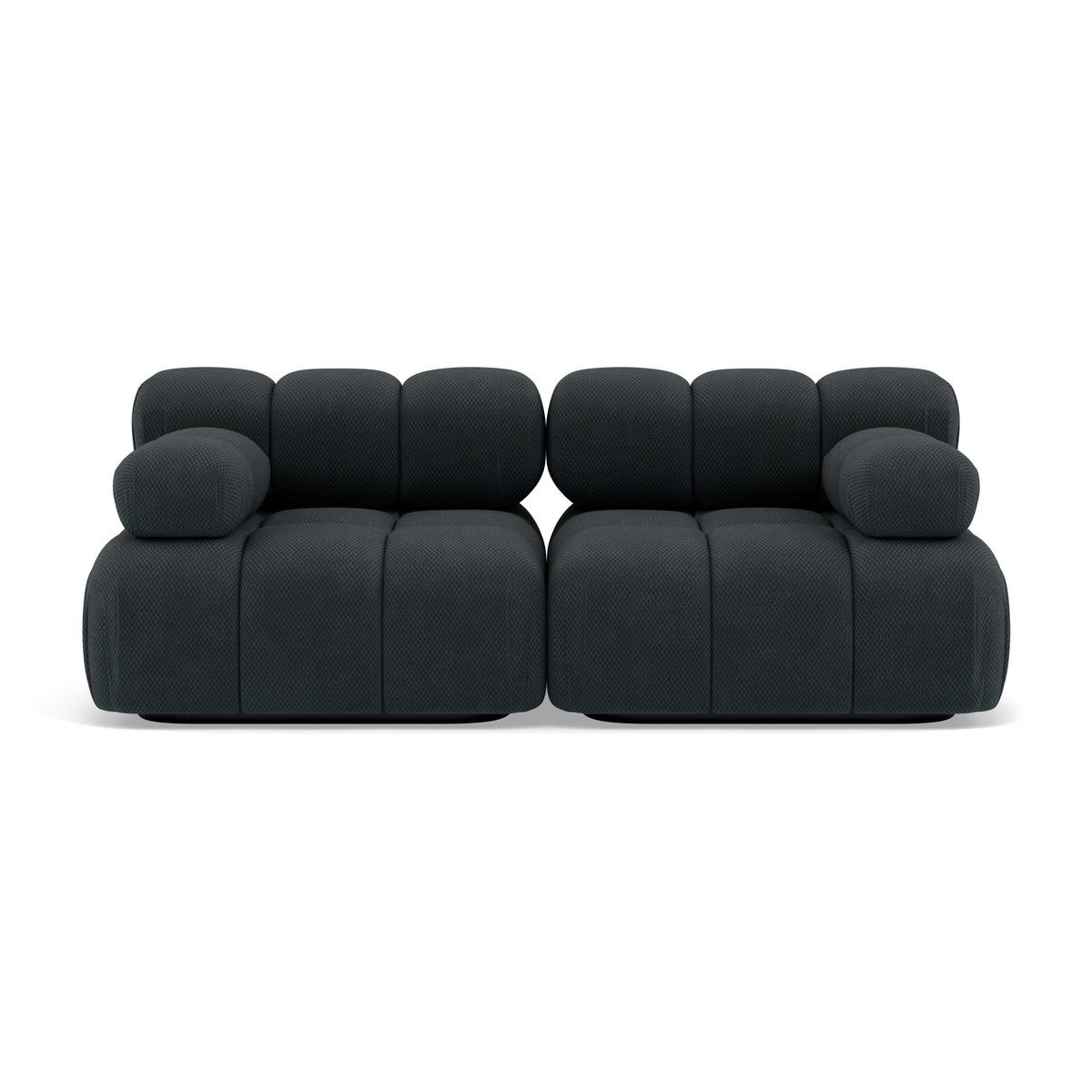 LISA DESIGN Ruby - canapé droit modulable 2 places en velours texturé