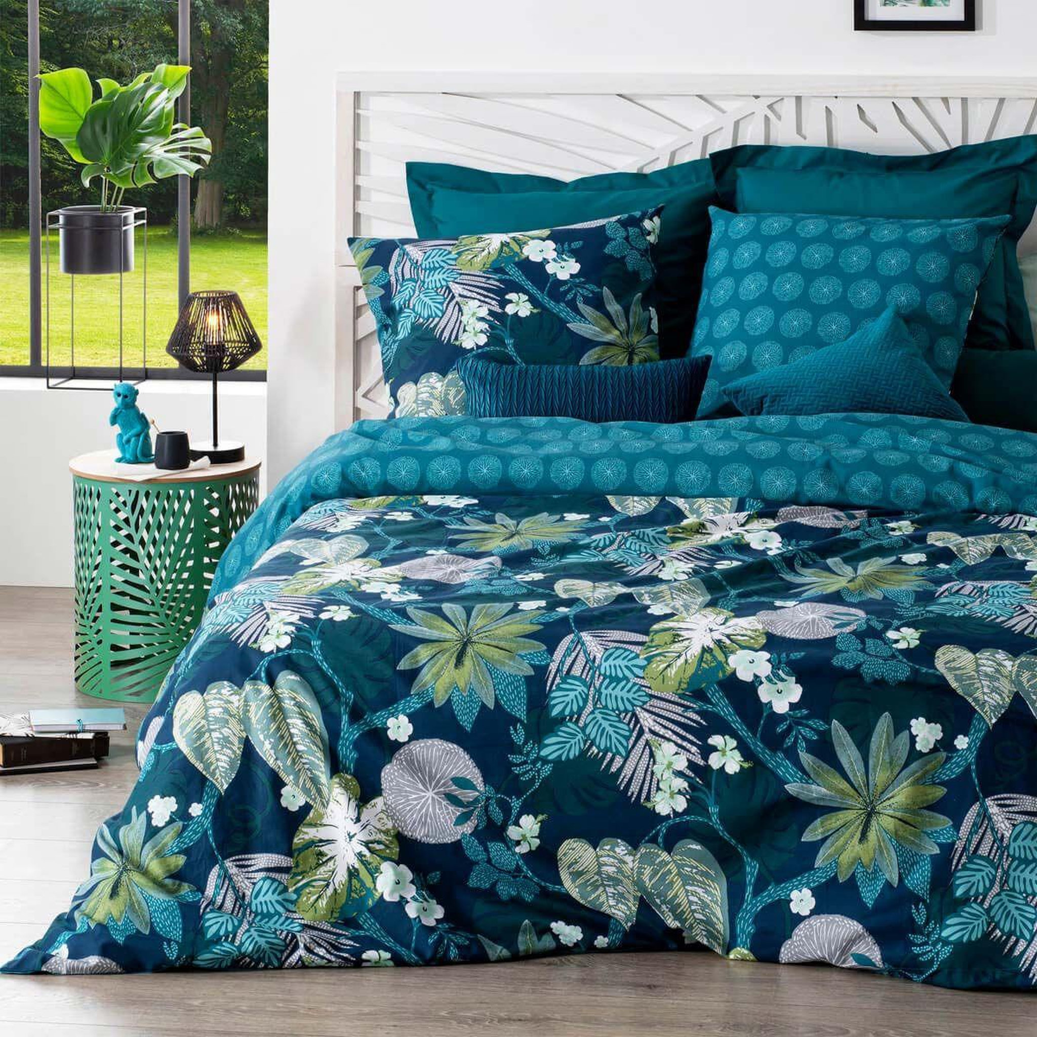 ATMOSPHERA Parure de lit 3 pièces  gembur  240x220cm bleu canard