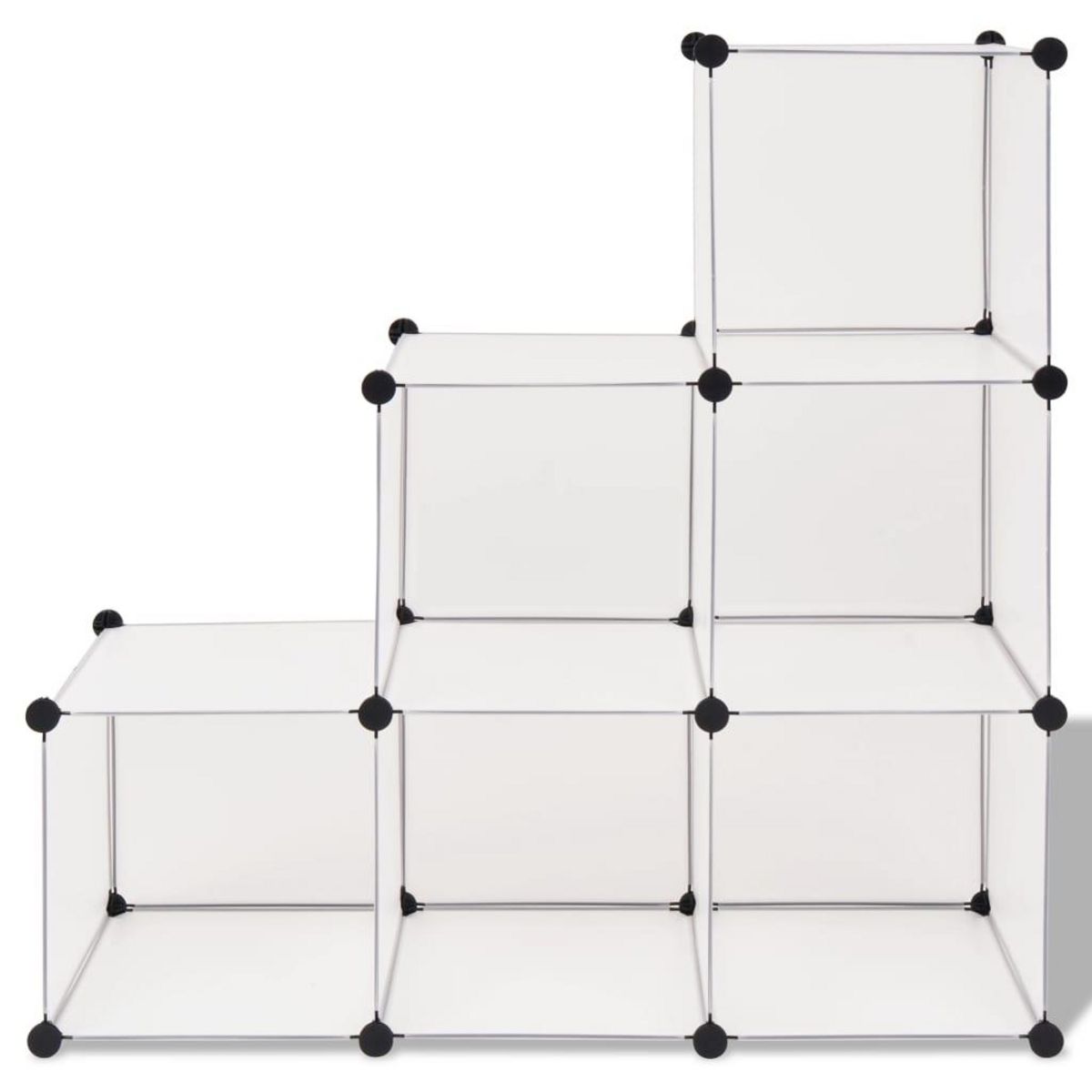 VIDAXL Organisateur de rangement cube avec 6 compartiments Blanc