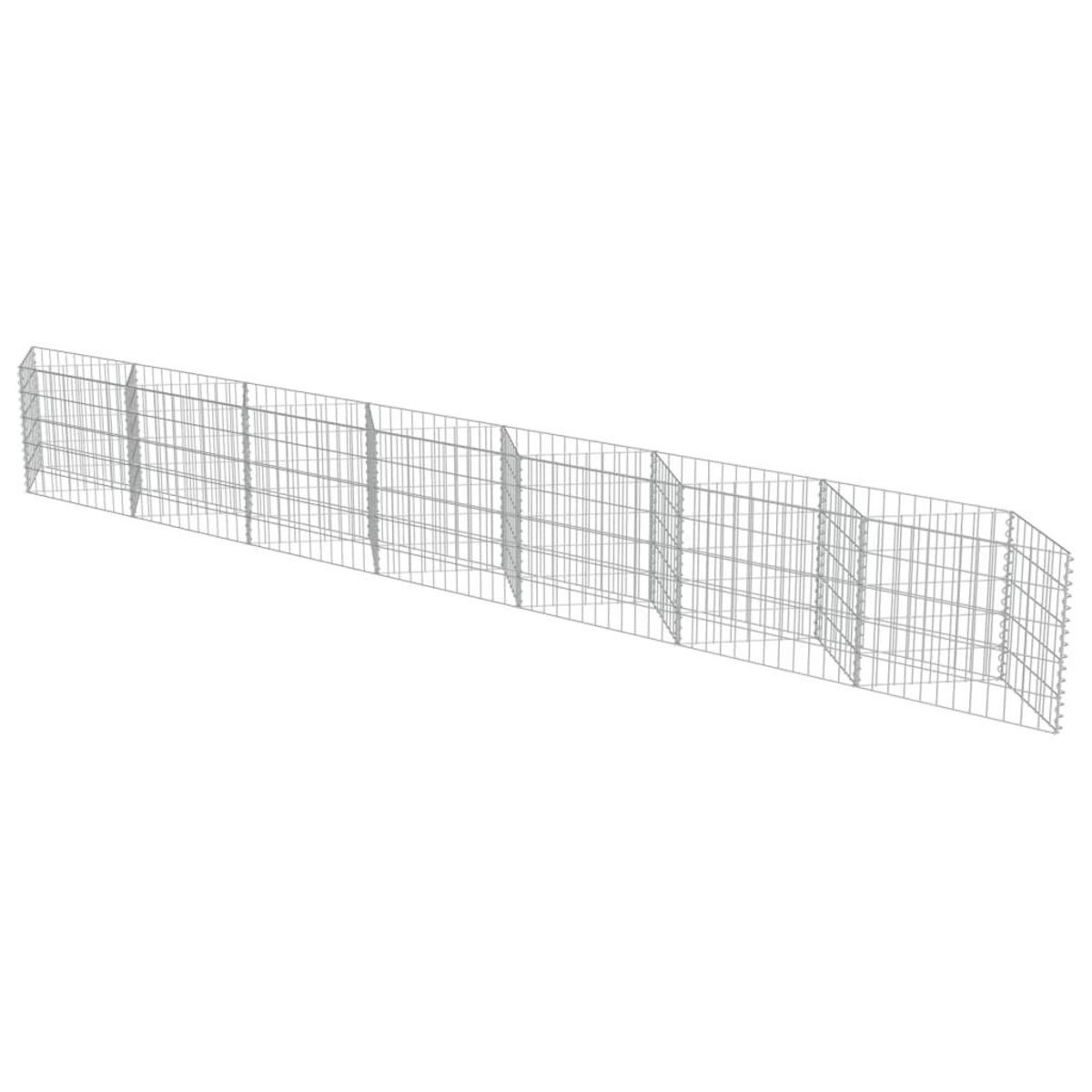 VIDAXL Mur de gabion Acier galvanise 450x30x50 cm
