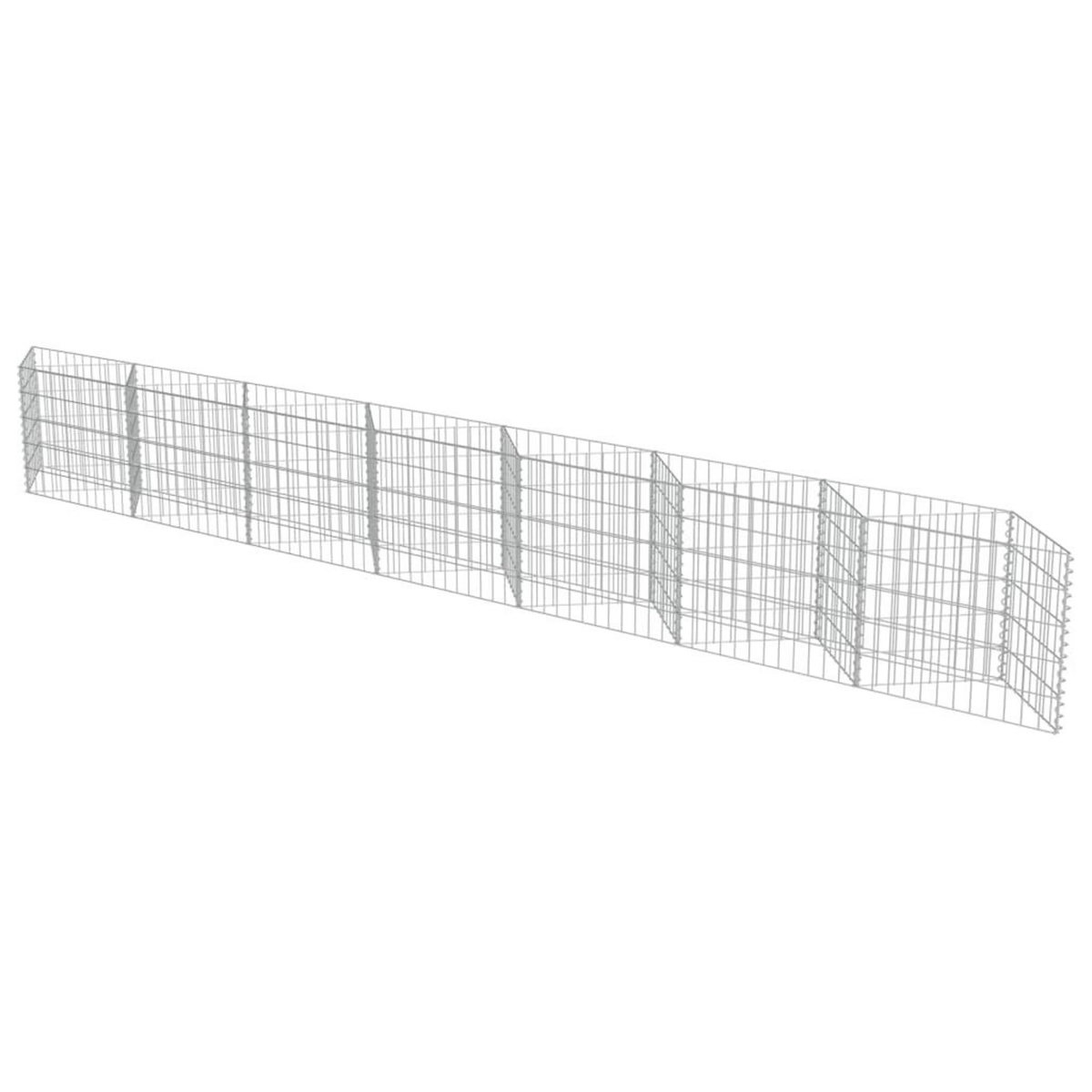 VIDAXL Mur de gabion Acier galvanise 450x30x50 cm