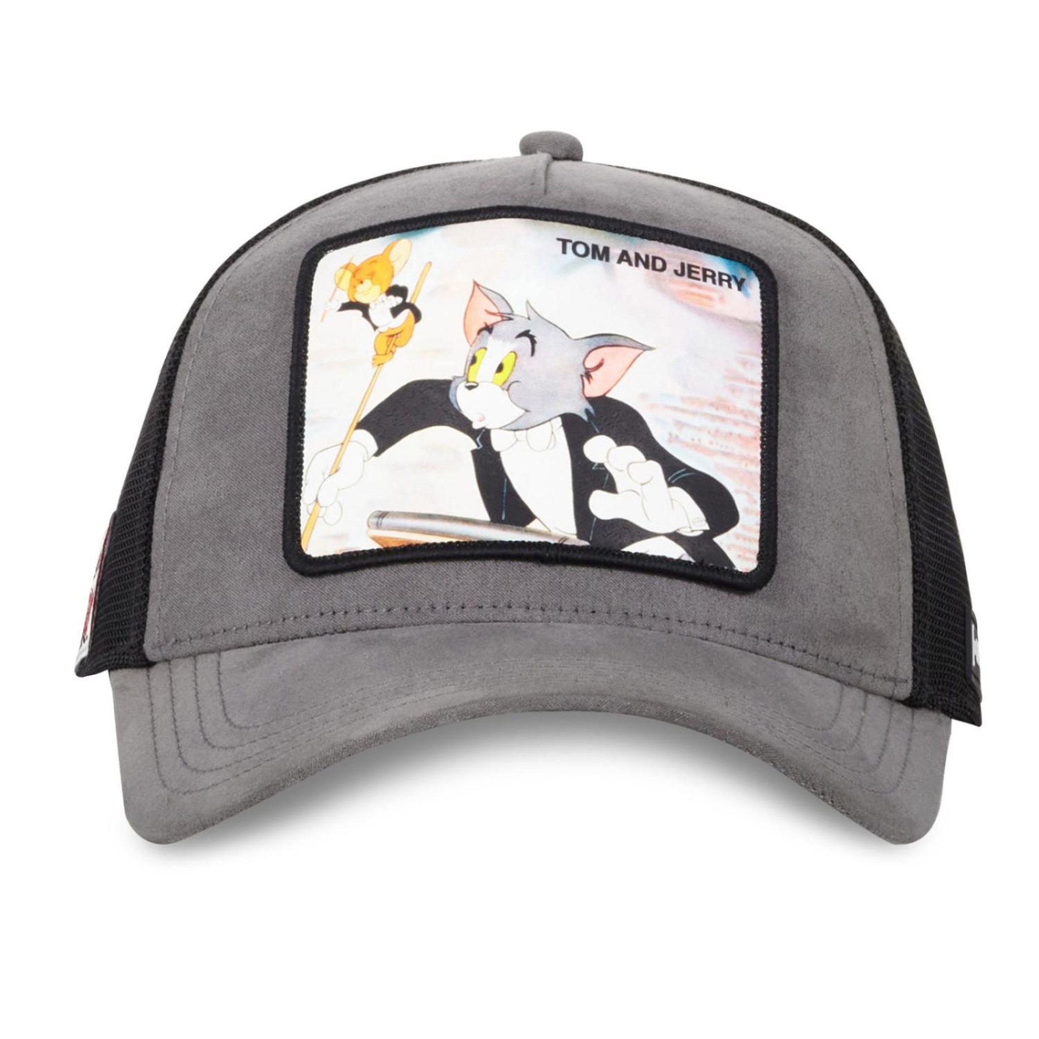 Voir la diapositive 2 : CAPSLAB Casquette trucker avec filet finitions premium tom et jerry