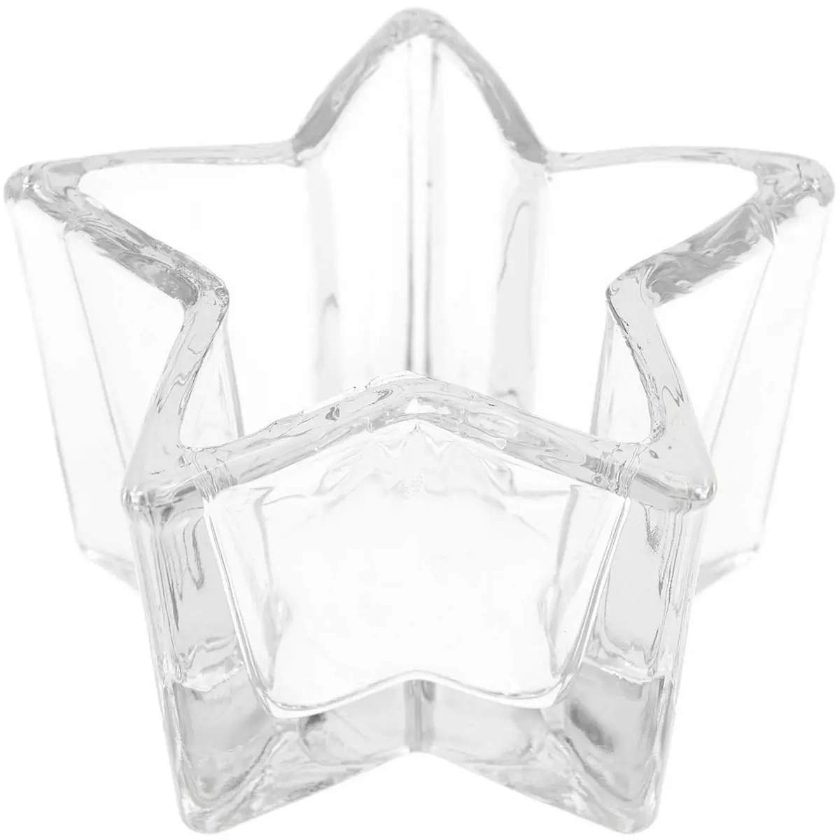 RICO DESIGN Bougeoir en verre étoile 10,8 cm