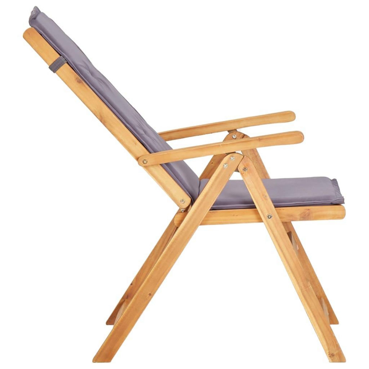 VIDAXL Chaises inclinables de jardin lot de 2 Bois solide d'acacia
