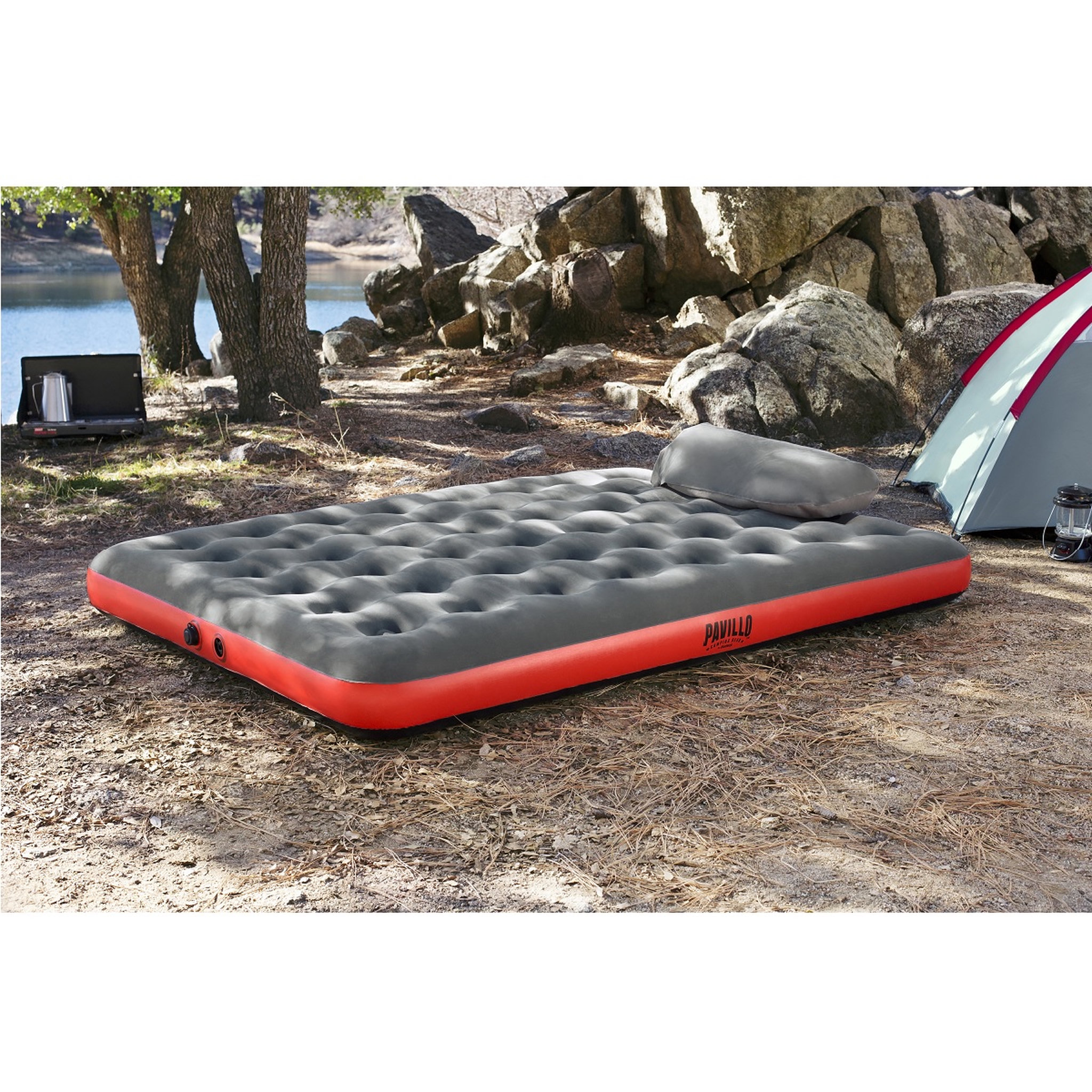 Voir la diapositive 2 : BESTWAY Matelas gonflable 2 personnes Roll & Relax Pavillo&trade; - 203 x 152 x 22 cm