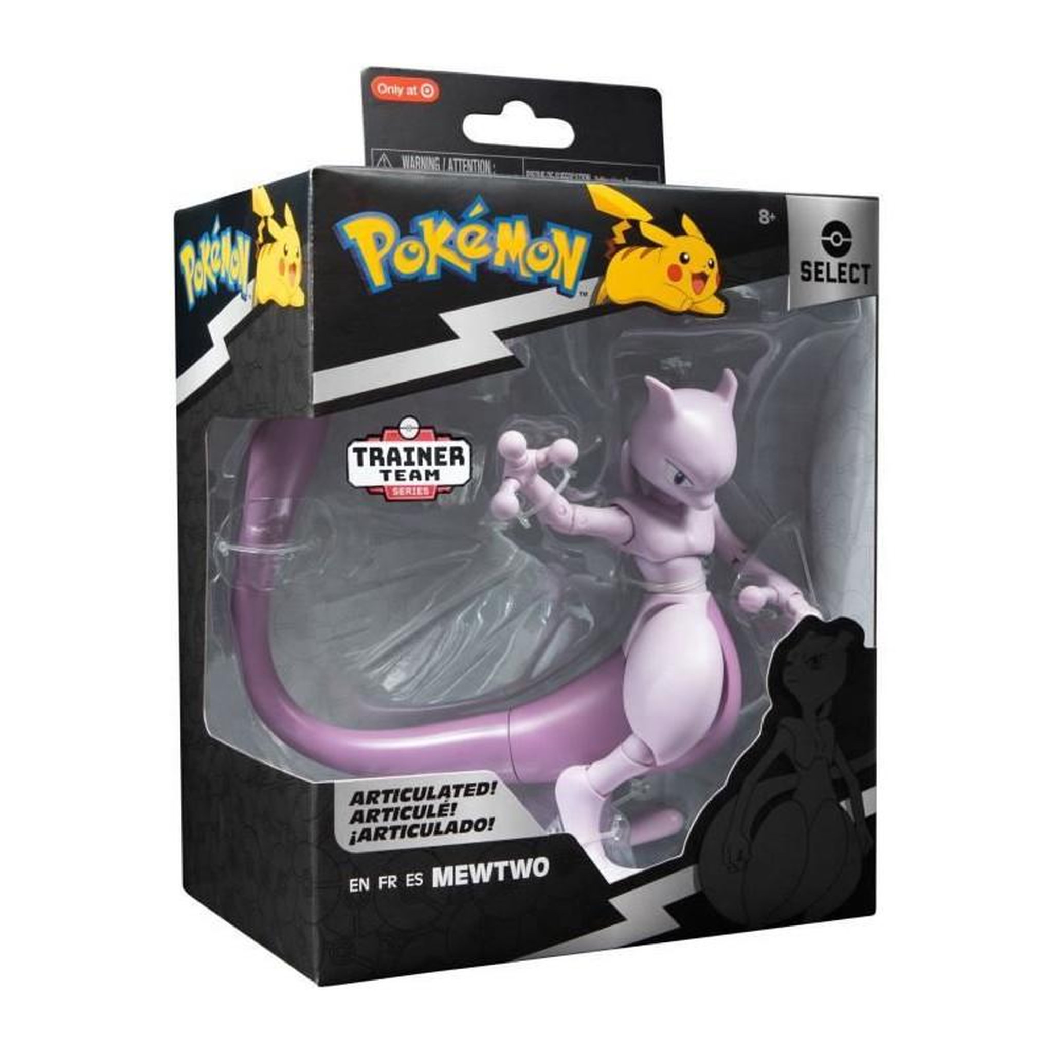 BANDAI Figurine - BANDAI - Pokémon Mewtwo - 12 cm, ultra articulée et tres détaillée