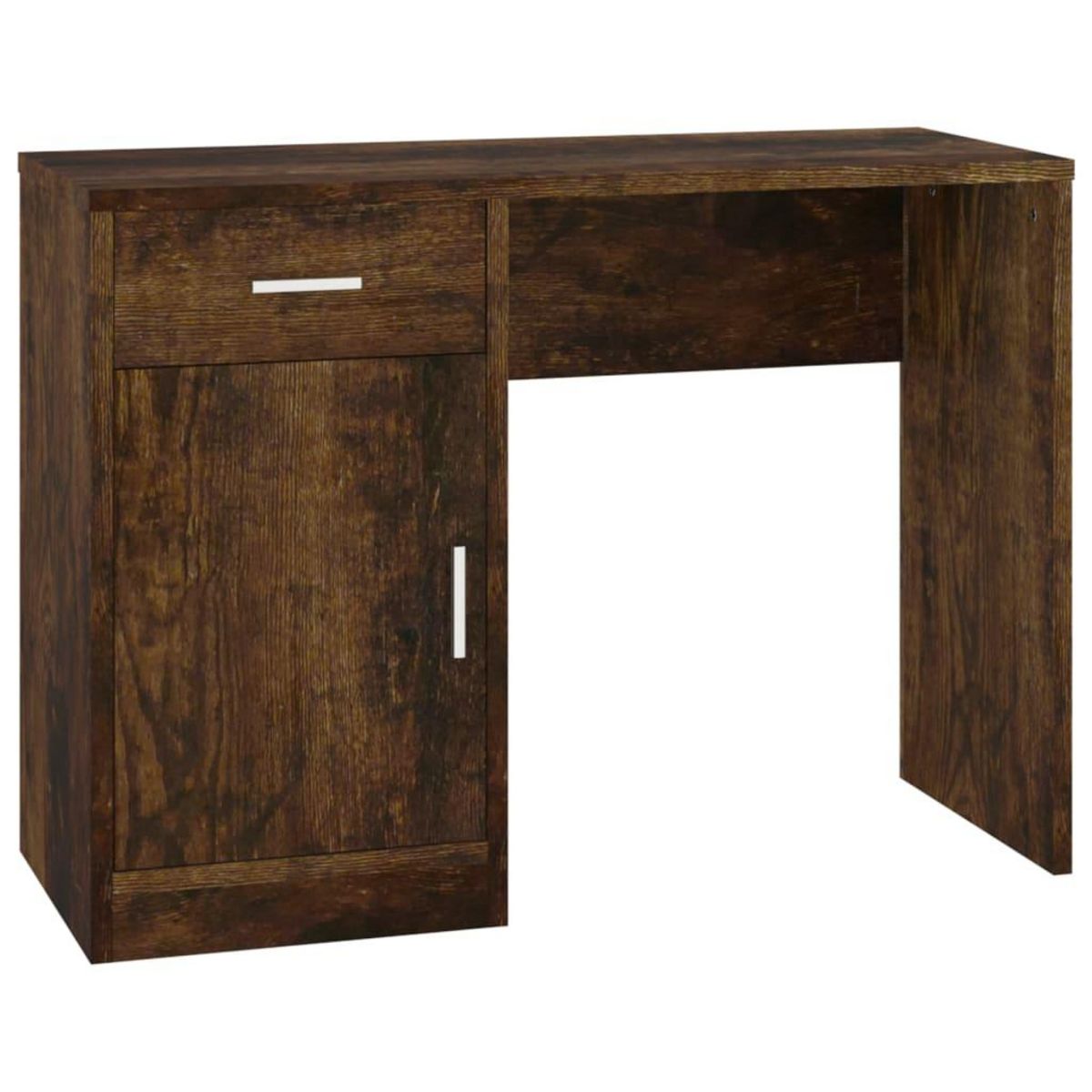 VIDAXL Bureau avec tiroir et armoire Chene fume 100x40x73 cm