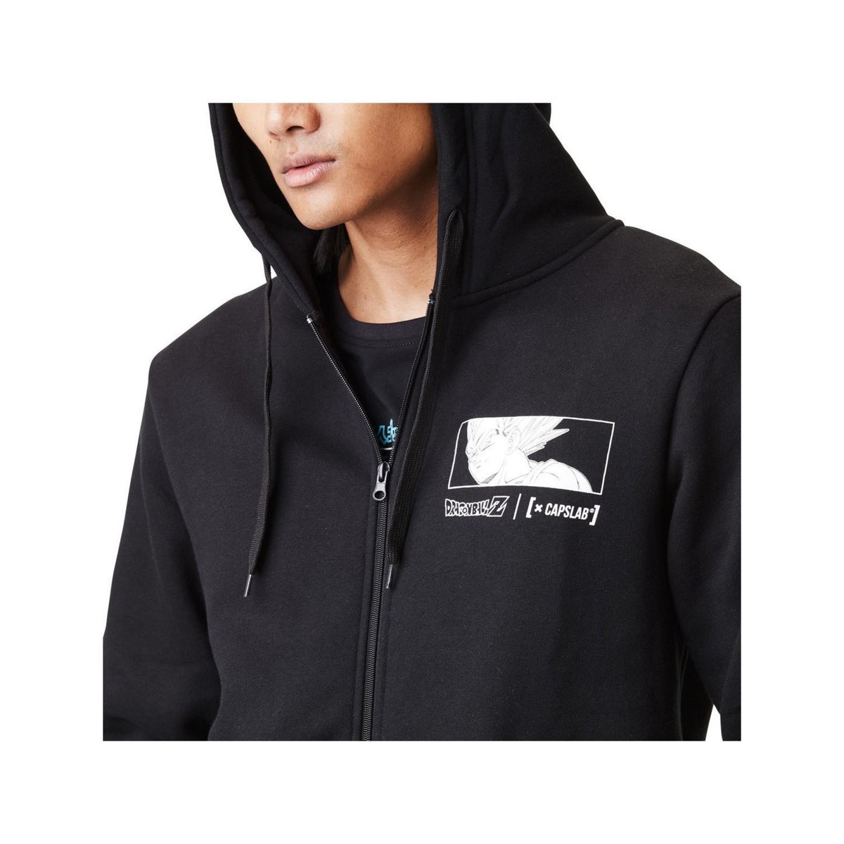 CAPSLAB Sweat à capuche avec zip homme Dragon Ball Z Vegeta