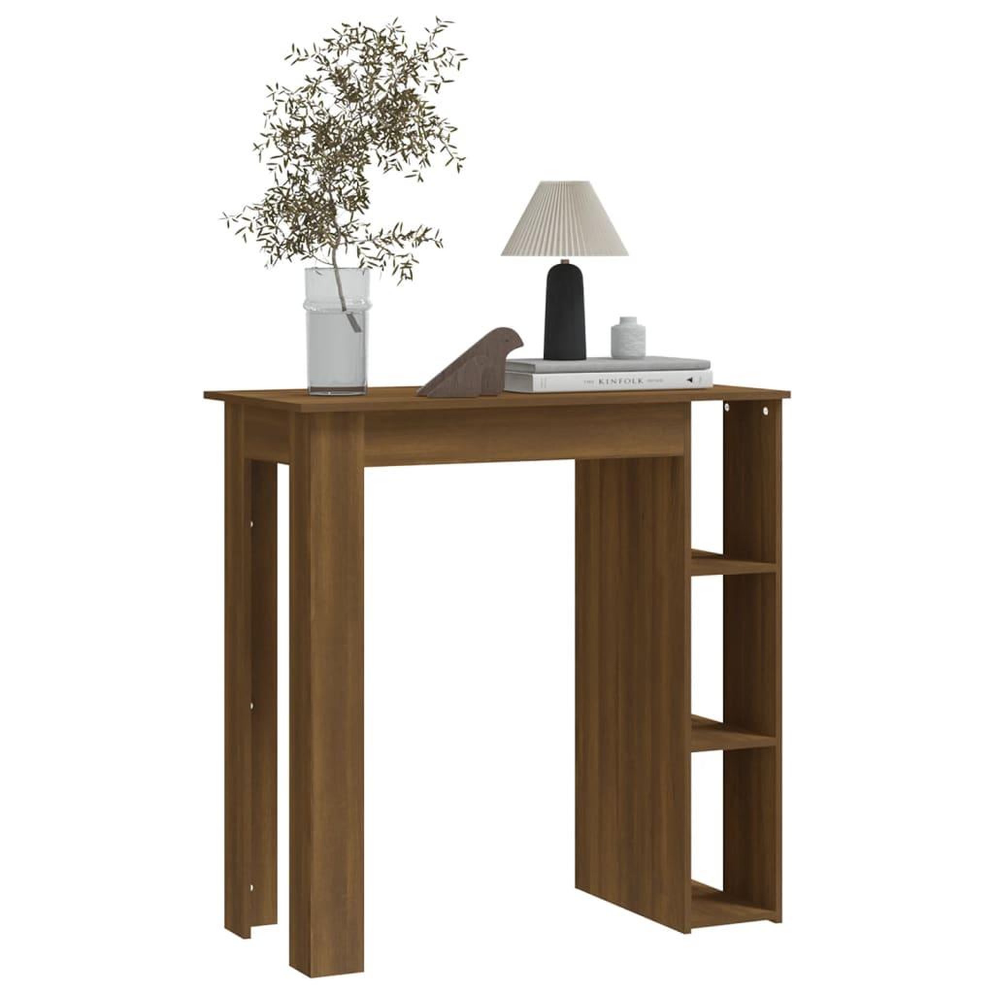 Voir la diapositive 5 : VIDAXL Table de bar avec etagere chene marron bois d'ingenierie