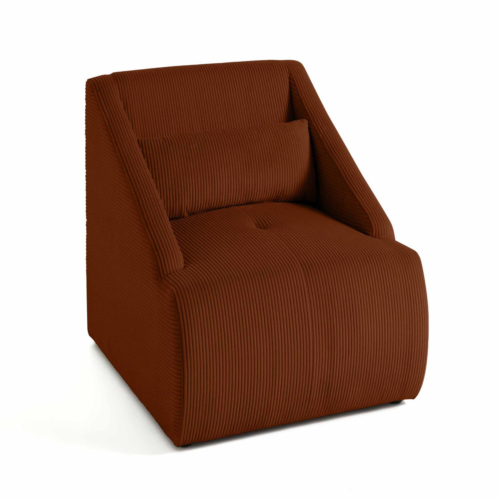 Voir la diapositive 4 : LISA DESIGN Onyx - fauteuil - en velours côtelé