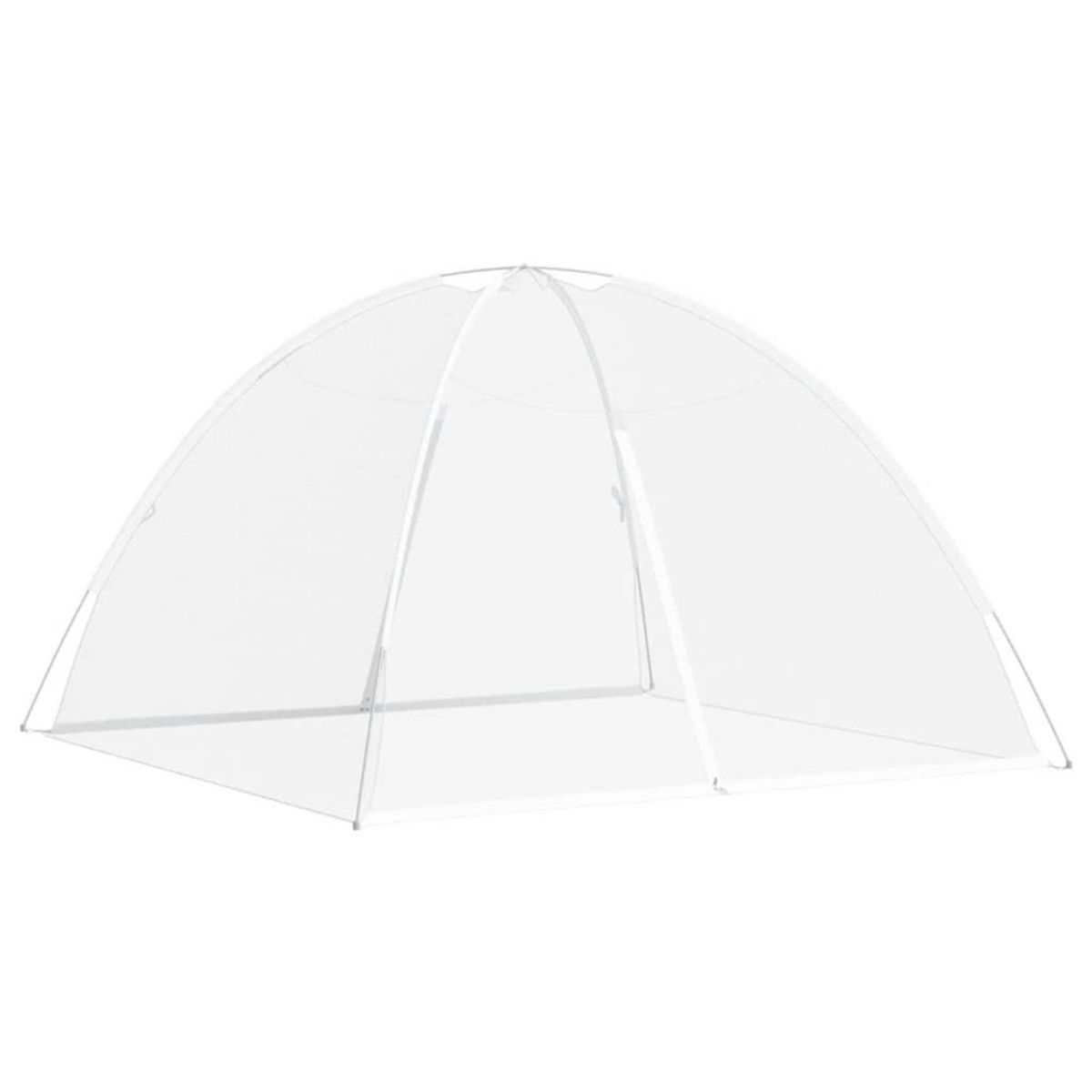 VIDAXL Moustiquaire mongole avec portes 220 maille blanc 200x200x135cm