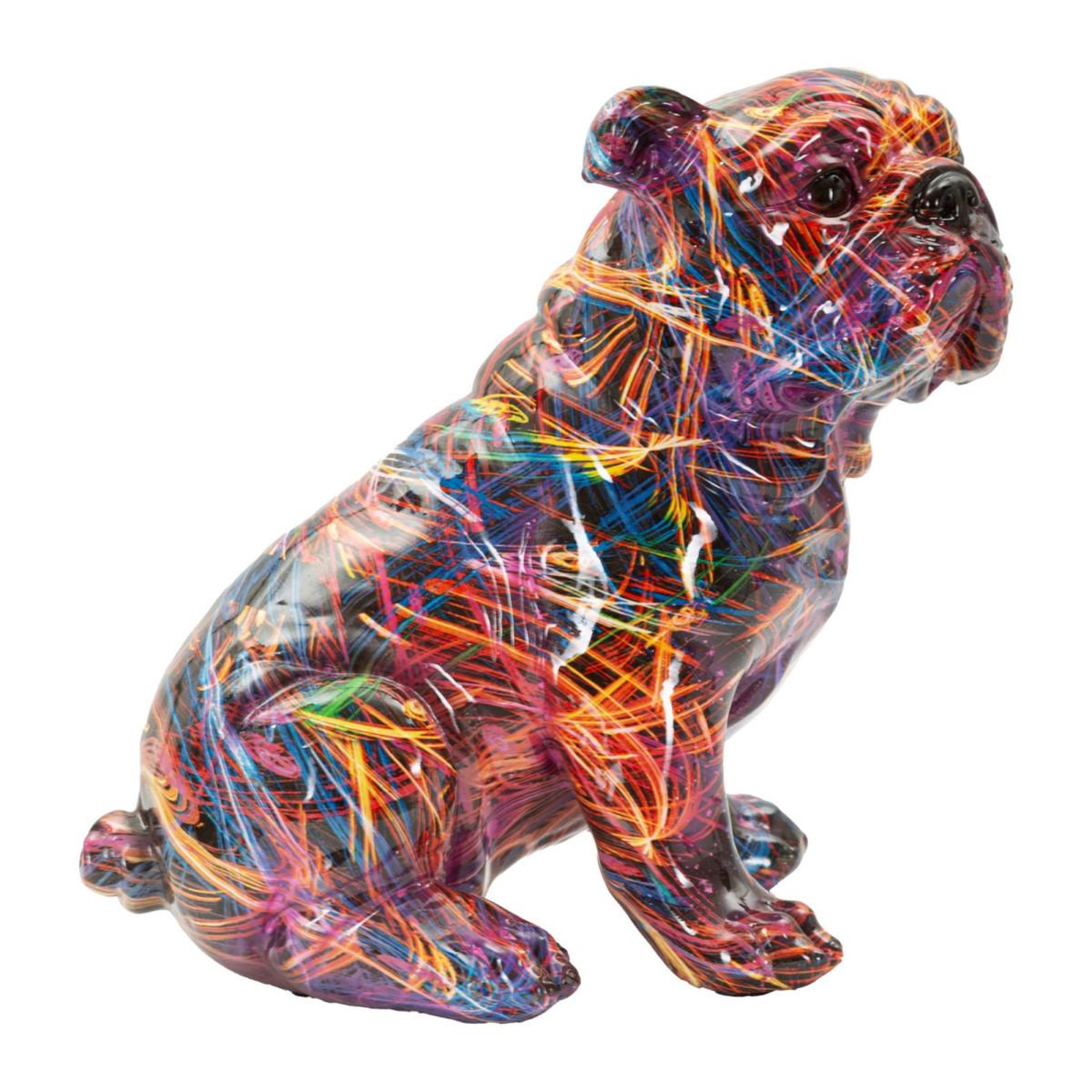 Voir la diapositive 2 : Paris Prix Statuette bulldog en résine  psyco  21cm multicolore