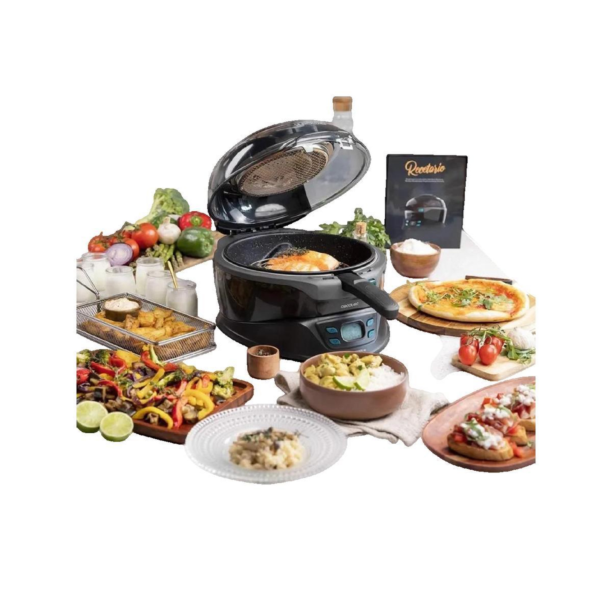 Voir la diapositive 3 : CECOTEC Friteuse à air Cecotec 3 L noir moderne