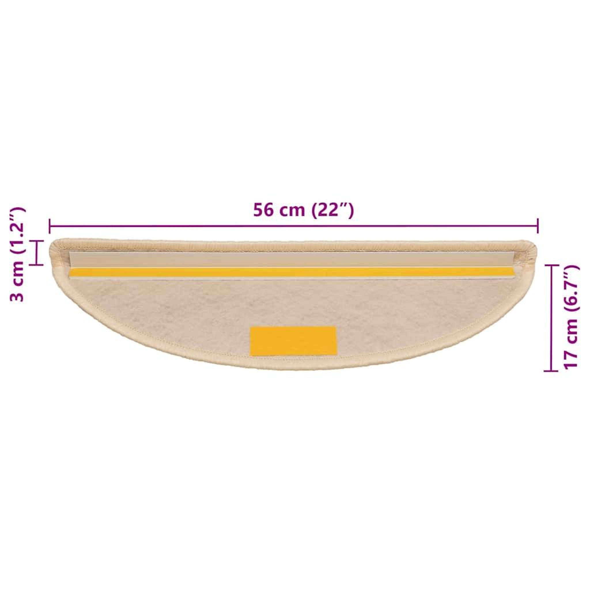 Voir la diapositive 6 : VIDAXL Tapis d'escalier autocollants 30 pcs 56x17x3 cm berbere