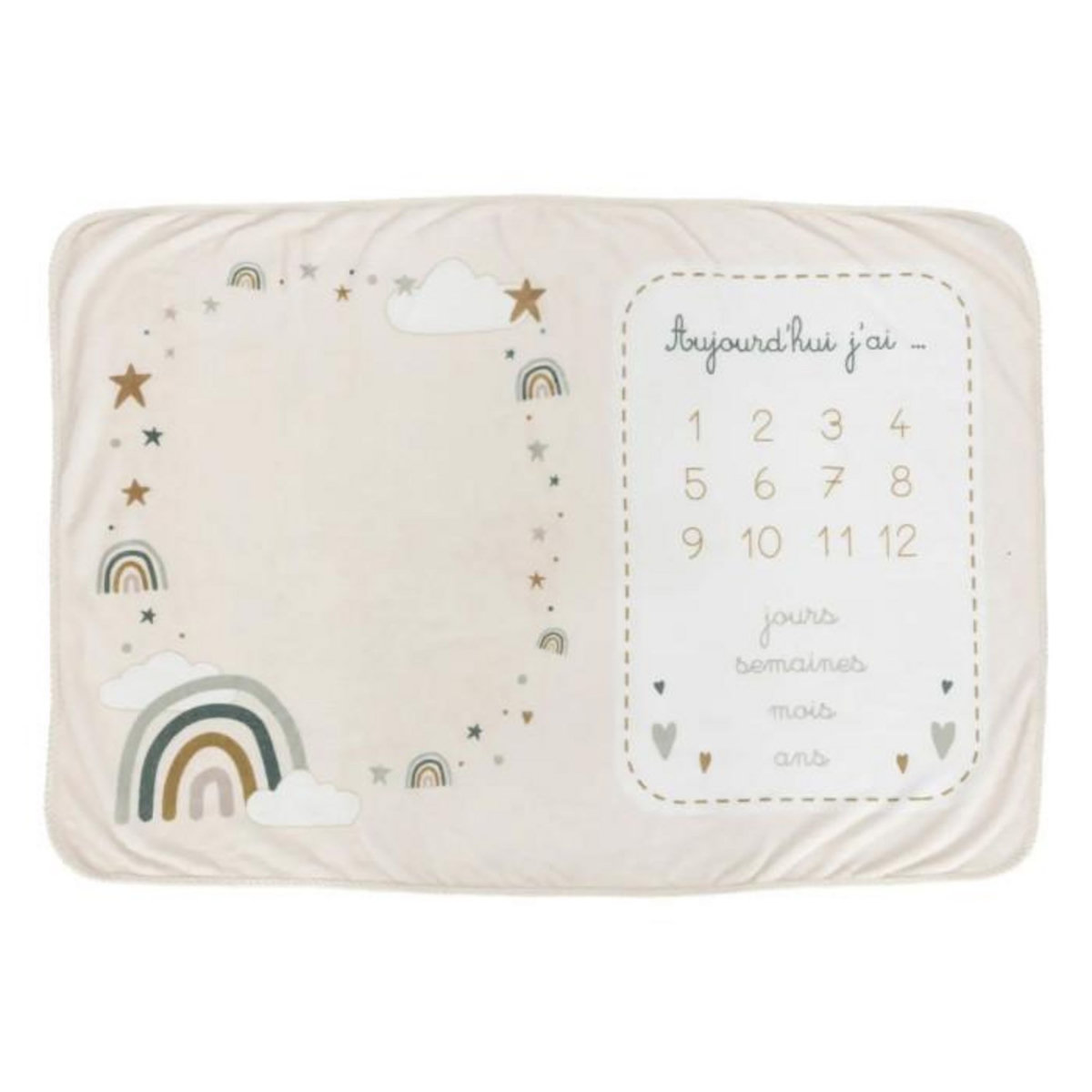 ATMOSPHERA Coffret Couverture Bébé  Arc-en-Ciel  120cm Multicolore