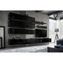 Voir la diapositive 2 : Paris Prix Meuble TV Mural Design  Fly IX  320cm Noir