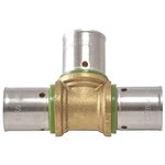 CENTRALE BRICO Raccord Té égal à sertir laiton D.16 pour tube en per