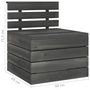 Voir la diapositive 6 : VIDAXL Salon palette de jardin 5 pcs Bois de pin massif Gris fonce