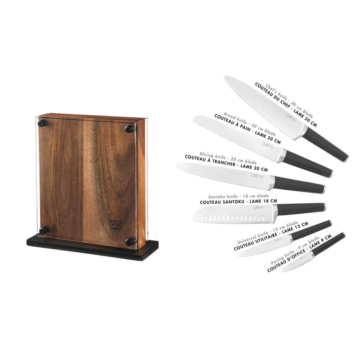 BJORN Bloc couteaux de cuisine JONA RAUMA - 7 pièces