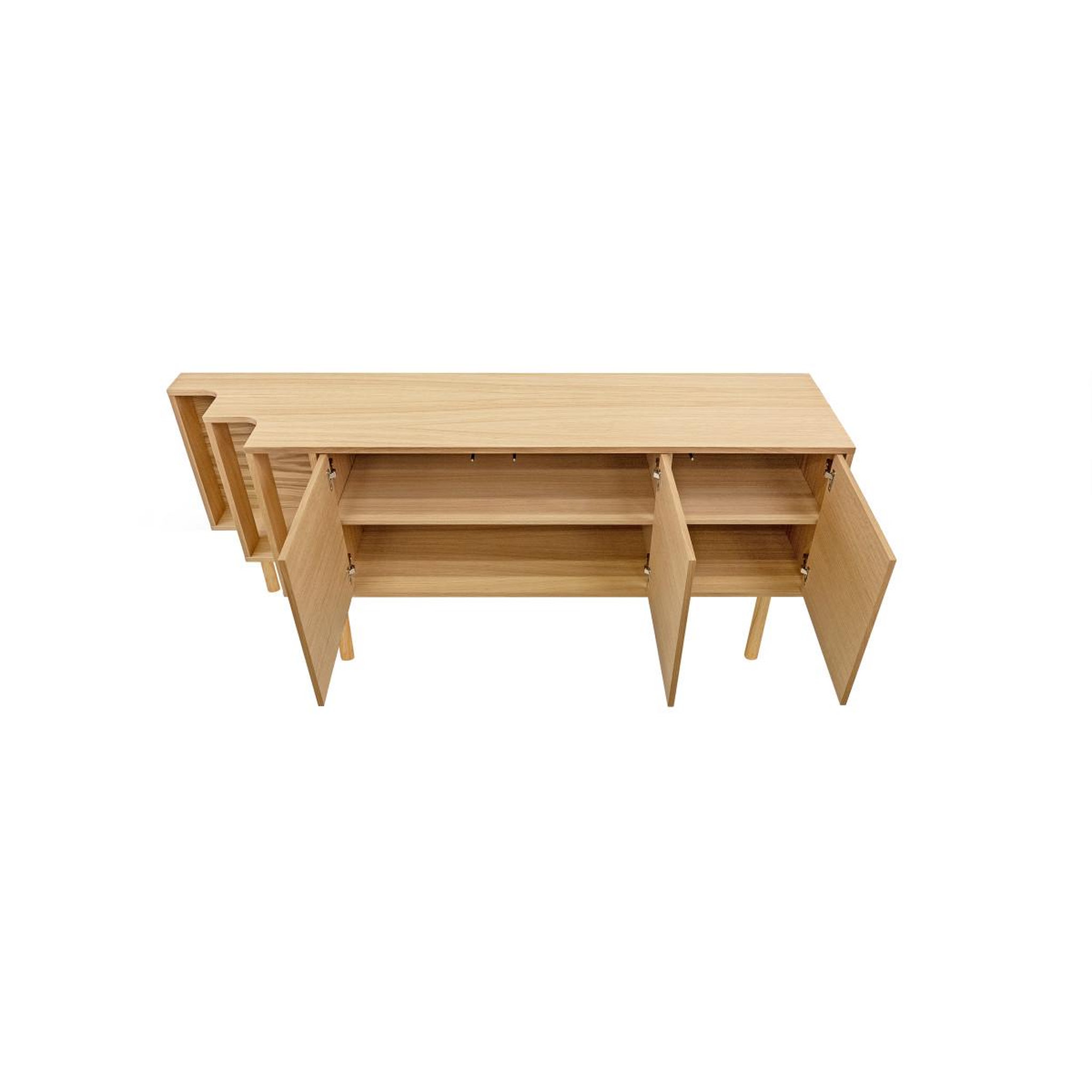 Voir la diapositive 5 : Paris Prix Buffet design 3 portes  shift  189cm chêne